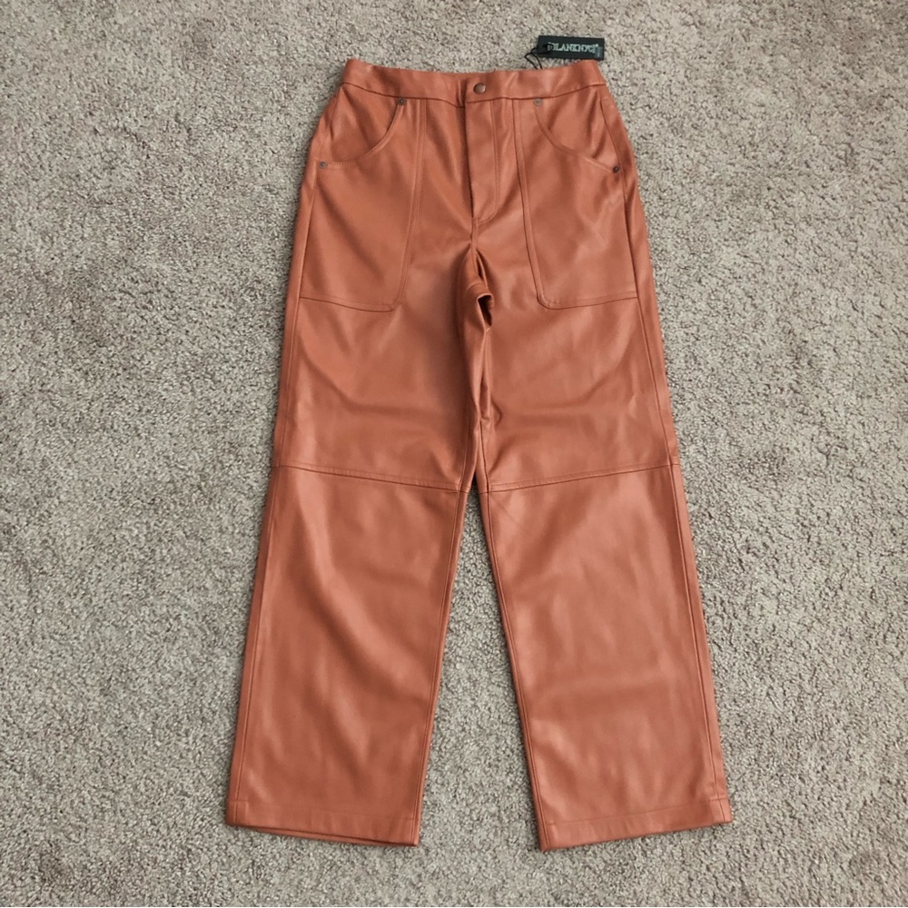 Anthropologie Blank NYC The Baxter Ribcage Straight Leg Faux Leather Pants